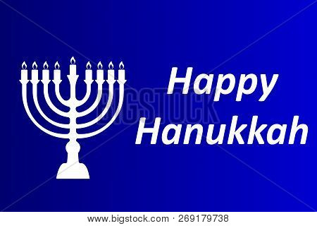 Hanukkah Typographic Vector Design - Happy Hanukkah. A