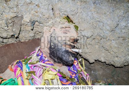 El Tio, Idol Worshipped By Local Miners. Potosi, Bolivia