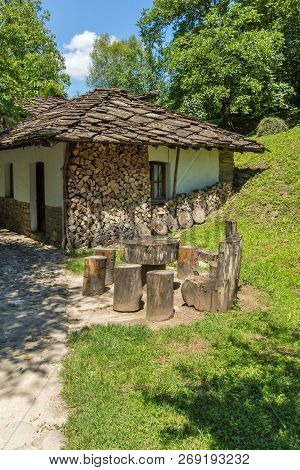 Etar, Gabrovo, Bulgaria- July 6, 2018: Old House In Architectural Ethnographic Complex Etar (etara) 