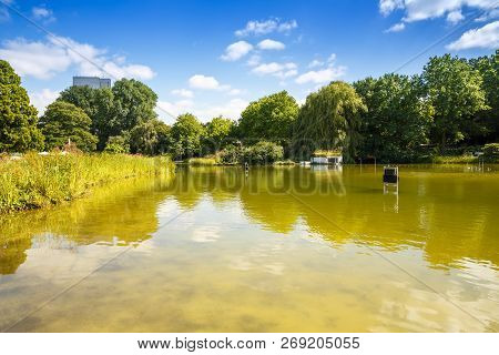 View Of The Planten Un Blomen Park In Hamburg, The Popular Relaxing And Sporting Place, Germany.