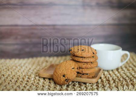 Close Up View Of Woman Holding Piece Of Homemade Cake On Plate In Hands