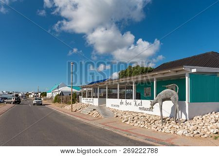 Paternoster, South Africa, August 21, 2018: A Street Scene, With The De See Kat Restaurant, In Pater