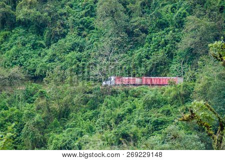 Mountains Covered With A Lush Forest Along The Road From San Miguel De Tucuman To Tafi Del Valle, Ar