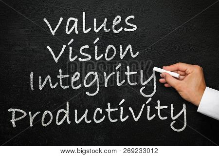 Values, Vision, Integrity And Productivity. How To Build A Company Culture That Drives Productivity.