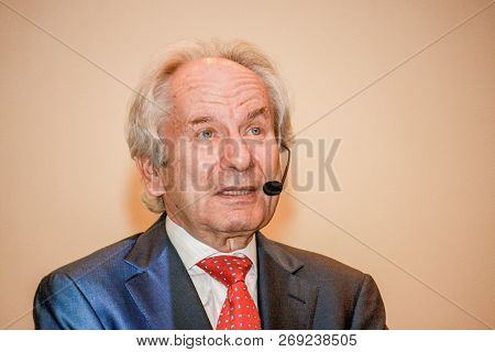 Moscow, Russia - June 20, 2013: Head Of Scheer Management Company August-wilhelm Scheer Make Speech