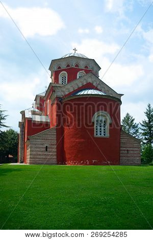 Cathedral Of The Holy Dormition (1206-1217) In The Žiča Monastery, Serbia