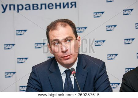 Moscow, Russia - May 17, 2011: Sap Russia Ceo Vladislav Martynov Make Speech At Sap Forum 2011 Confe