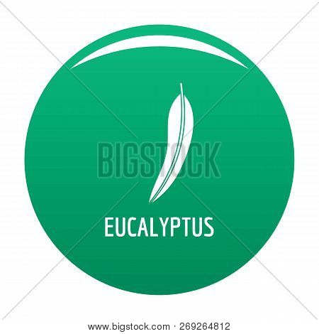 Eucalyptus Leaf Icon. Simple Illustration Of Eucalyptus Leaf Vector Icon For Any Design Green