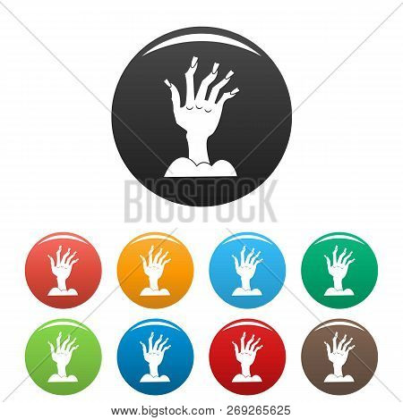 Zombie Hand Icon. Simple Illustration Of Zombie Hand Vector Icon For Web Design Isolated On White Ba