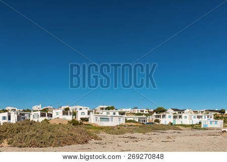 Paternoster, South Africa, August 21, 2018: Beach-fronting Houses In Paternoster On The Atlantic Oce