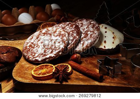 Typical German Gingerbreads Such As Lebkuchen And Aachener Printen