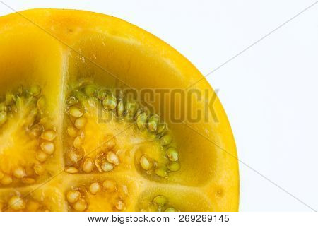 Typical Colombian tropical exotic fruit called lulo (Solanum quitoense)
