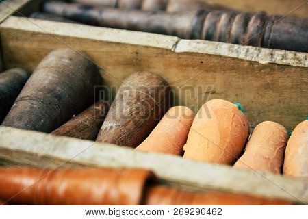 Varanasi India November 10, 2018 Closeup Of Chillums Sold In A Shop Located Near The Ghats Of Varana