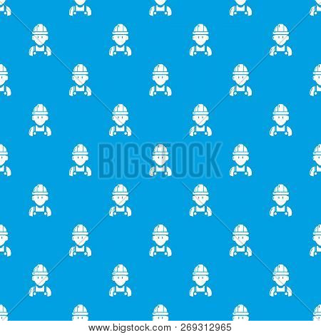 Builder Pattern Vector Seamless Blue Repeat For Any Use
