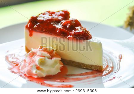 Strawberry Cheese Pie Or Strawberry Cheese Tart Or Strawberry Cheese Cake