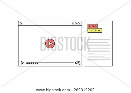 Video Tutorial Online Education Businessconcept Template Web Banner