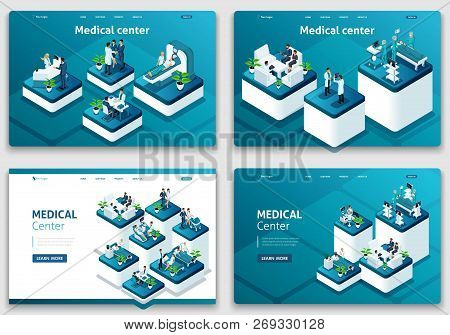 Set Of Web Page Design Templates For Business, Analytical, Seo Optimization, Business Planning, Co W