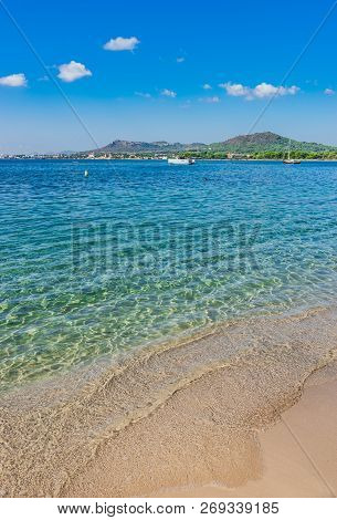 Beach Cala Sa Marjal, Es Ribells At The Beautiful Seaside Of Son Servera On Majorca Island, Spain