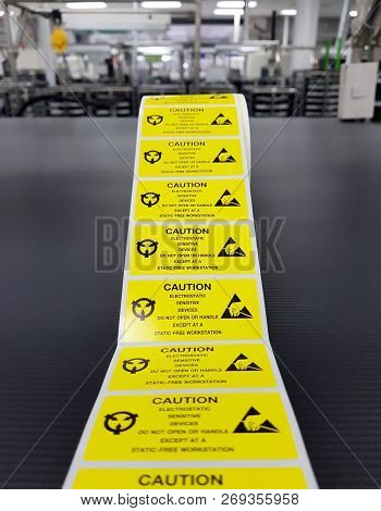 Standard Caution Label With Text 