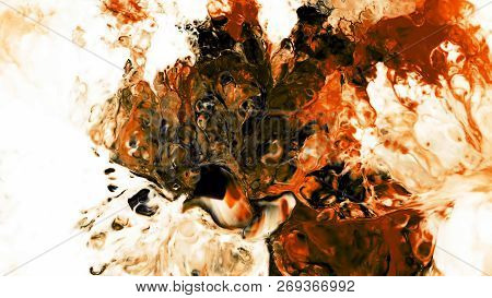 Abstract Paint Brush Ink Smooth Concept Symmetric Pattern