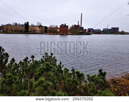 View Over The Lapinlahti From The Cemetery Hietaniemi Of Helsinki, Finland