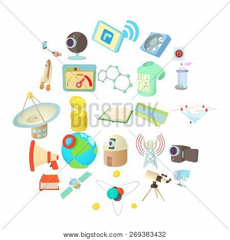 Novation Icons Set. Cartoon Set Of 25 Novation Icons For Web Isolated On White Background