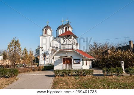 Novi Sad, Serbia. November - 11. 2018. Serbian Orthodox Church Of Saint Petka In The City Of Petrova