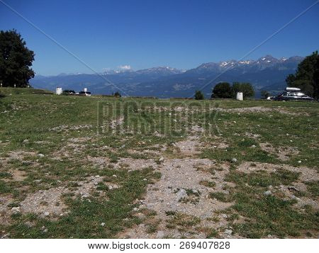 A Street On A Plateau On A Mountain In Grenoble.