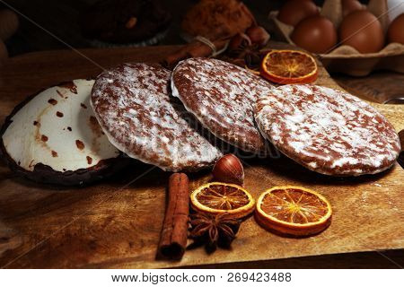 Typical German Gingerbreads Such As Lebkuchen And Aachener Printen