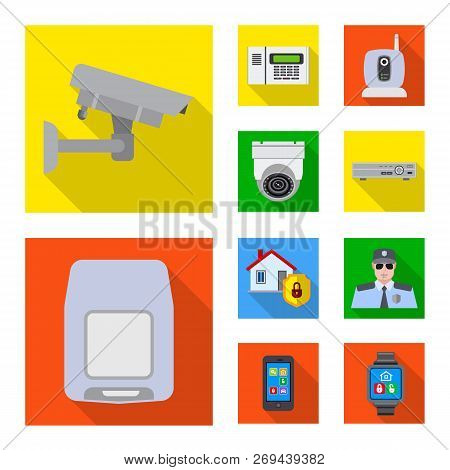 Isolated Object Of Office And House Sign. Set Of Office And System Stock Vector Illustration.