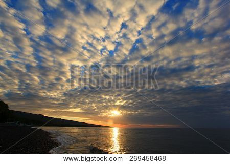 Photo Sunset At Tejakula Bali Beach, Landscape