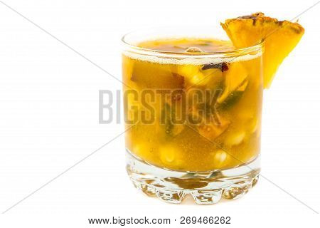 Traditional Colombian Beverage From The Region Of Valle Del Cauca Made Of Lulo (solanum Quitoense),