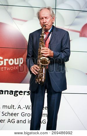 Moscow, Russia - June 19, 2012: Head Of Scheer Management Company August-wilhelm Scheer Play Jazz Th