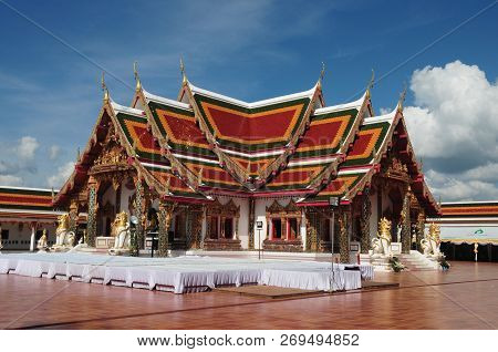 Sakon Nakhon ,thailand - October 23,2018 : Wat Phra That Choeng Chum, Sakon Nakhon ,thailand