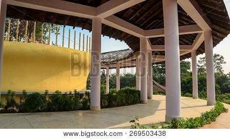 Corridor Of Srilankan Monastery In Lumbini, Nepal
