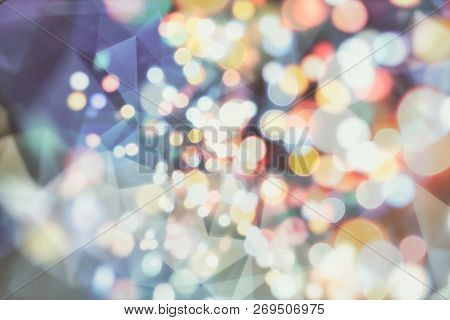 Bokeh Abstract Texture. Colorful. Defocused Background. Blurred Bright Light. Circular Points.