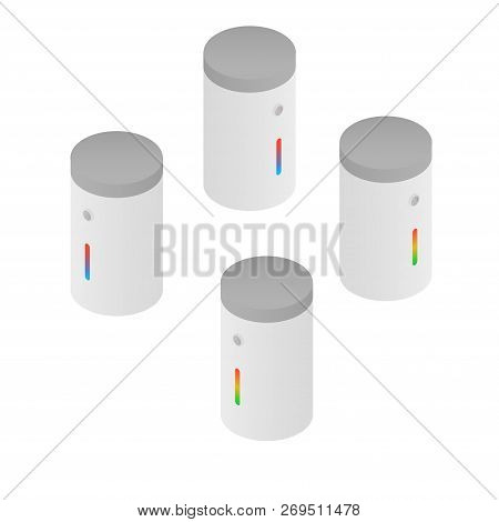 Water Heater, Boiler Floor Performance In Isometric On An Isolated Background