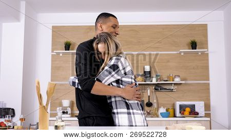 Boyfriend Having A Cute Moment With His Gilfriend While Cooking