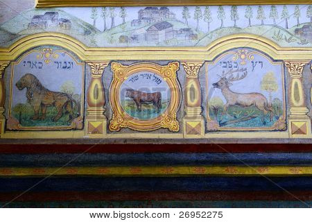 Vecchia sinagoga di Lancut (Polonia) - interno - dettagli