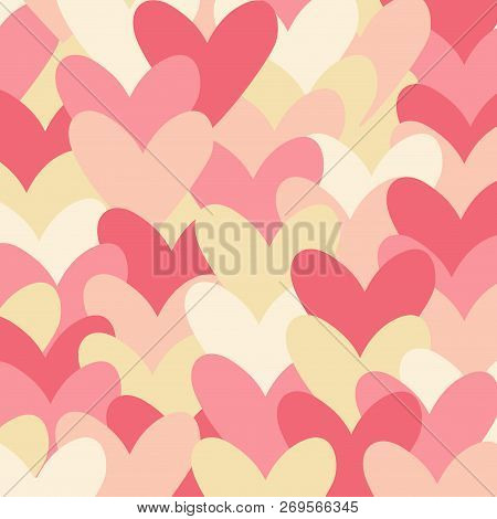 Pattern With Hearts. Art Can Be Used For Holiday Packing: Birthday, Happy New Year, Christmas, Valen