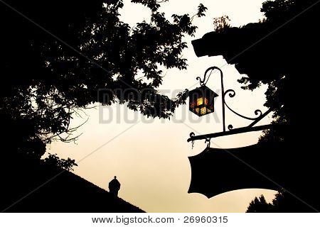 Middeleeuwse burgh silhouet