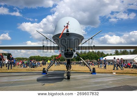 Volkel, Netherlands - Jun 15, 2013: Military General Atomics Mq-1 Predator Uav Drone On Display At T