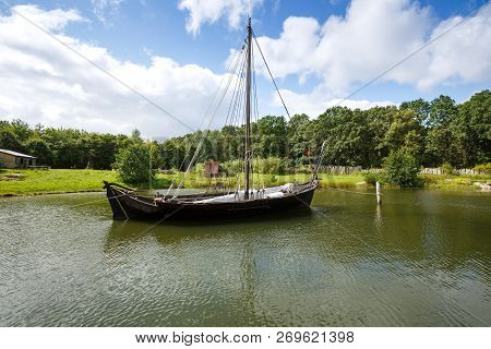 The Medieval Boat In The Middle Ages Center, The Experimental Living History Museum In Sundby Lollan