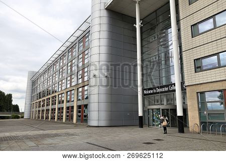 Doncaster, Uk - July 12, 2016: Doncaster College Building In The Uk. Doncaster College Has 13,500 St