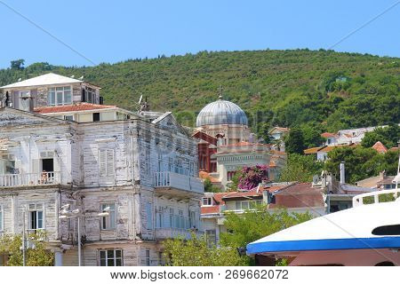 View Of Burgazada Island From The Sea.