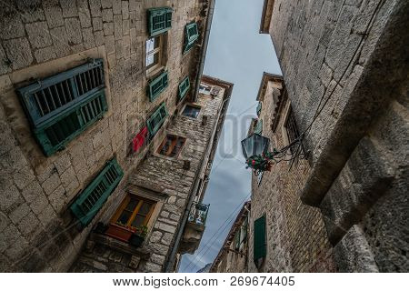 Historical Residential Buildings In The Kotor Old Town, Montenegro