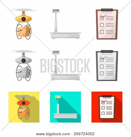 Isolated Object Of Goods And Cargo Icon. Set Of Goods And Warehouse Vector Icon For Stock.