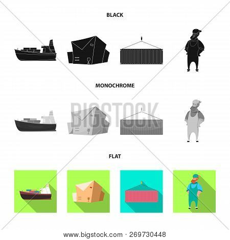 Isolated Object Of Goods And Cargo Icon. Collection Of Goods And Warehouse Vector Icon For Stock.