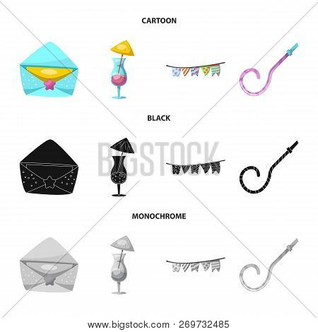 Vector Illustration Of Party And Birthday Symbol. Set Of Party And Celebration Stock Vector Illustra