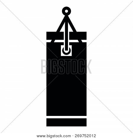 Punching Bag Icon Black Color Vector Illustration Flat Style Simple Image